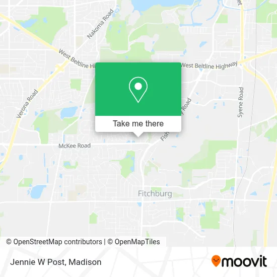 Jennie W Post map