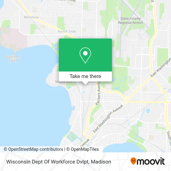 Wisconsin Dept Of Workforce Dvlpt map