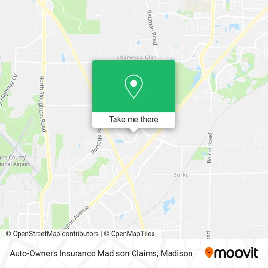 Auto-Owners Insurance Madison Claims map