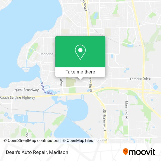 Dean's Auto Repair map