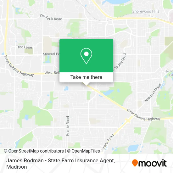 Mapa de James Rodman - State Farm Insurance Agent