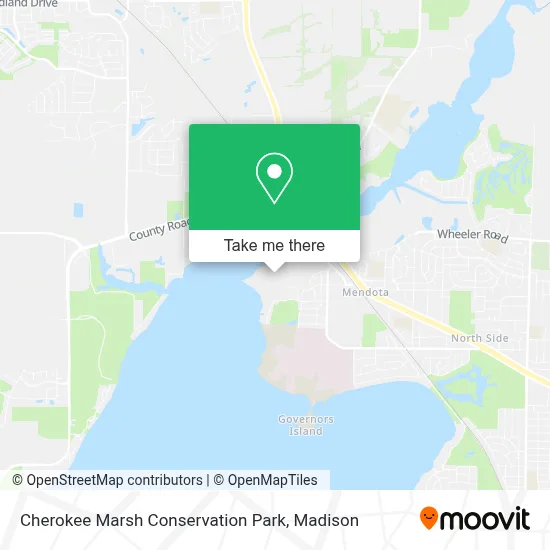 Cherokee Marsh Conservation Park map
