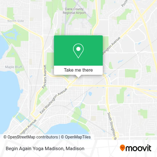 Begin Again Yoga Madison map