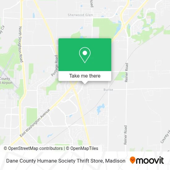 Dane County Humane Society Thrift Store map