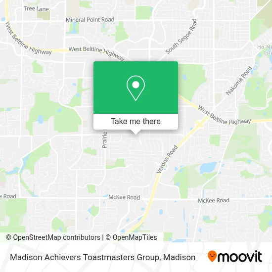 Madison Achievers Toastmasters Group map