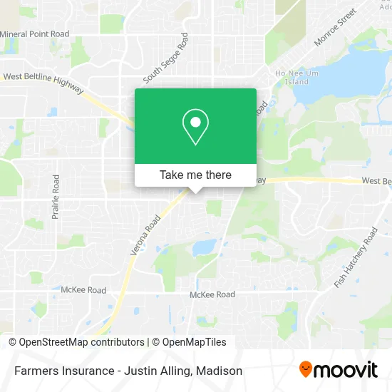 Farmers Insurance - Justin Alling map