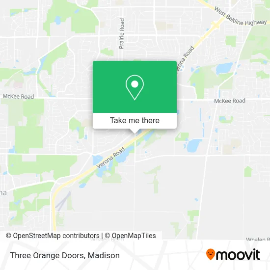 Three Orange Doors map