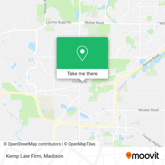 Kemp Law Firm map