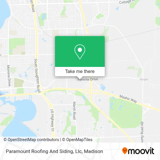 Paramount Roofing And Siding, Llc map