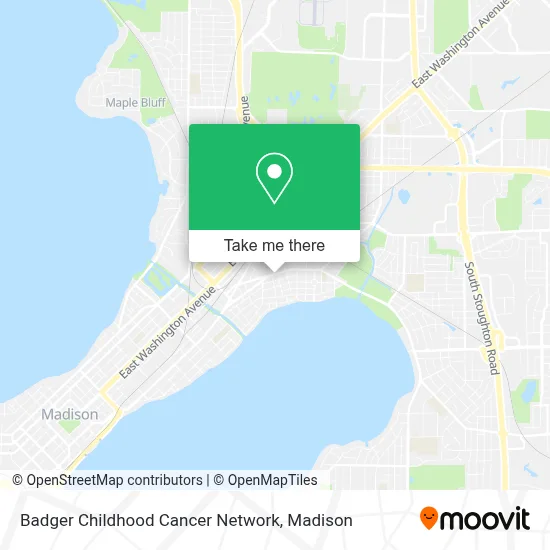Badger Childhood Cancer Network map