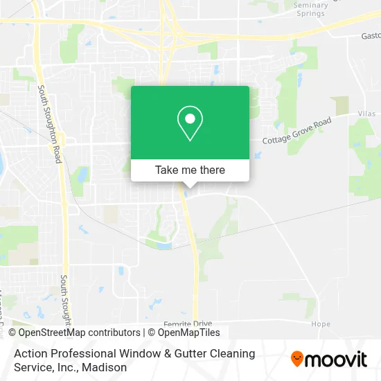Action Professional Window & Gutter Cleaning Service, Inc. map