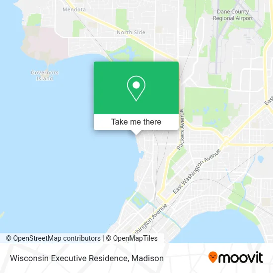 Wisconsin Executive Residence map