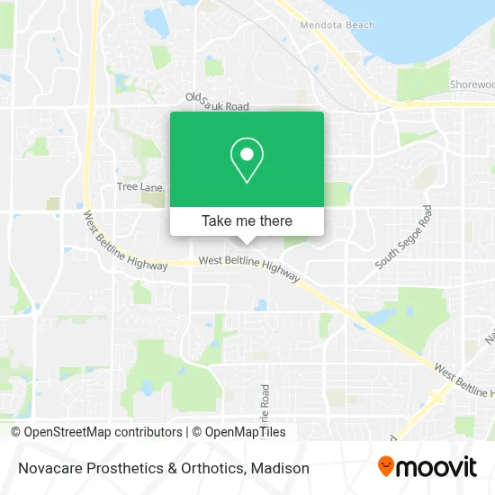 Mapa de Novacare Prosthetics & Orthotics