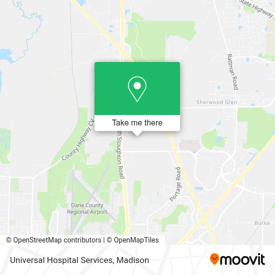 Universal Hospital Services map