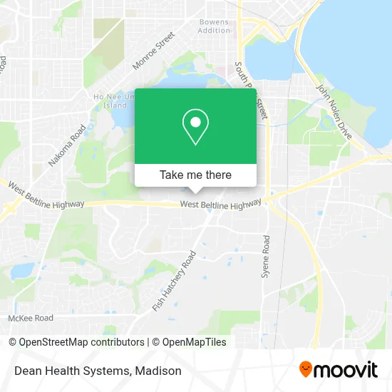 Dean Health Systems map
