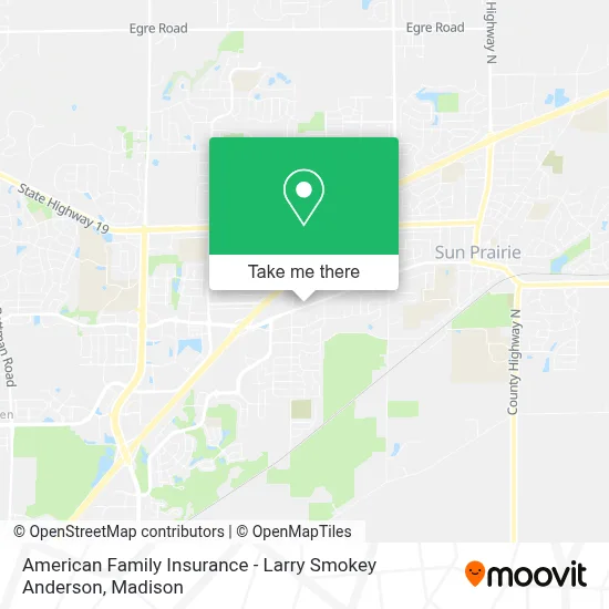 American Family Insurance - Larry Smokey Anderson map