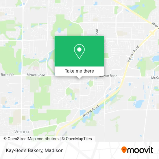 Kay-Bee's Bakery map