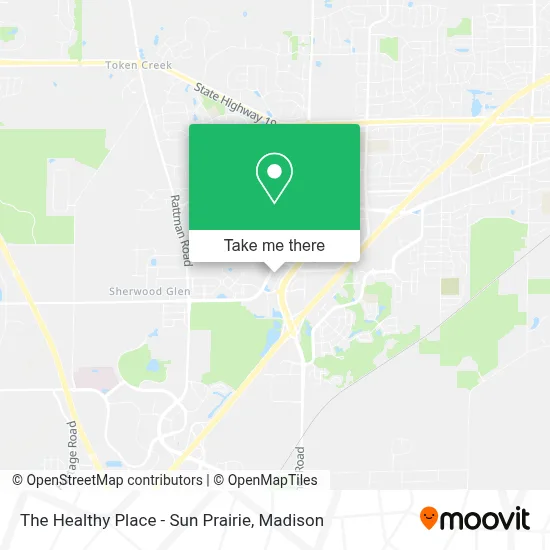 The Healthy Place - Sun Prairie map