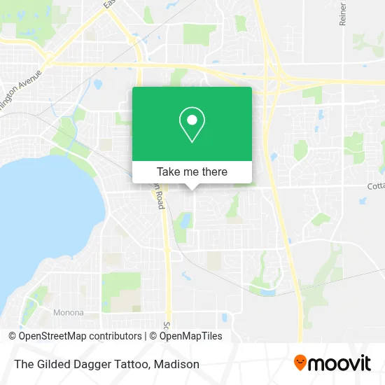 The Gilded Dagger Tattoo map