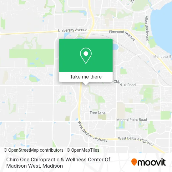 Chiro One Chiropractic & Wellness Center Of Madison West map