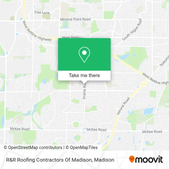 R&R Roofing Contractors Of Madison map