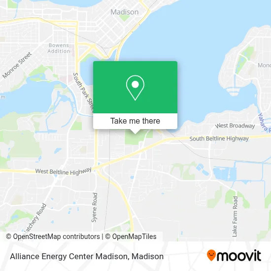Alliance Energy Center Madison map