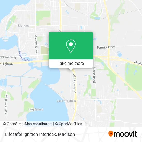 Lifesafer Ignition Interlock map