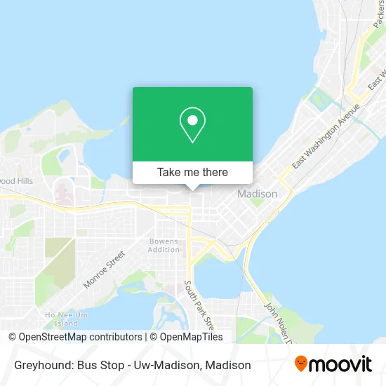 Greyhound: Bus Stop - Uw-Madison map