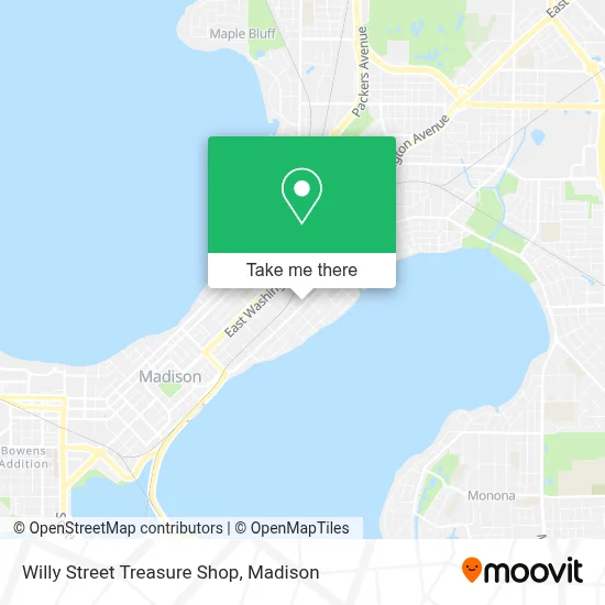 Willy Street Treasure Shop map