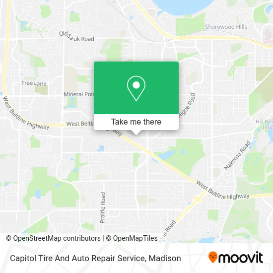 Capitol Tire And Auto Repair Service map