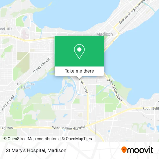 St Mary's Hospital map