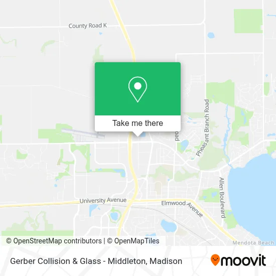 Gerber Collision & Glass - Middleton map