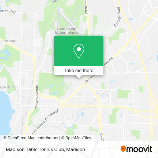 Madison Table Tennis Club map