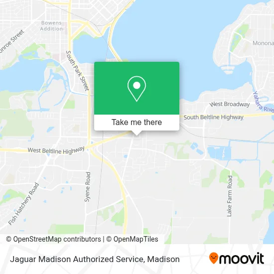 Jaguar Madison Authorized Service map