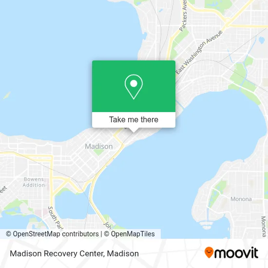 Madison Recovery Center map