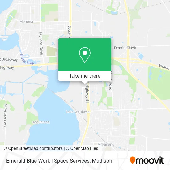 Emerald Blue Work | Space Services map
