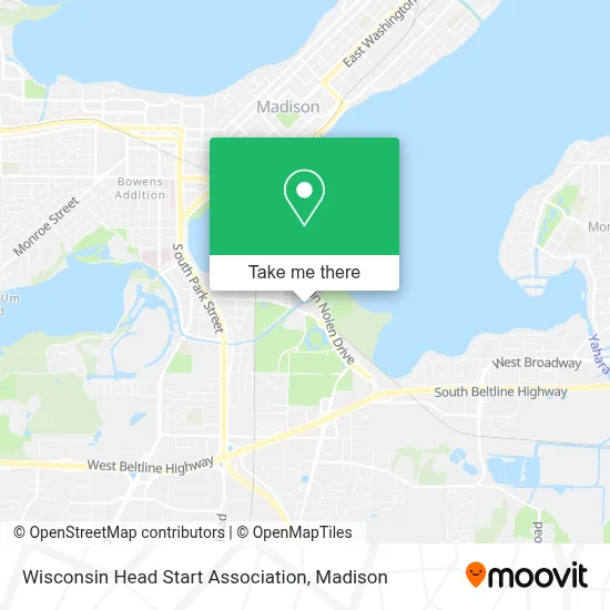 Wisconsin Head Start Association map