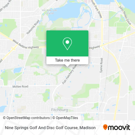Nine Springs Golf And Disc Golf Course map
