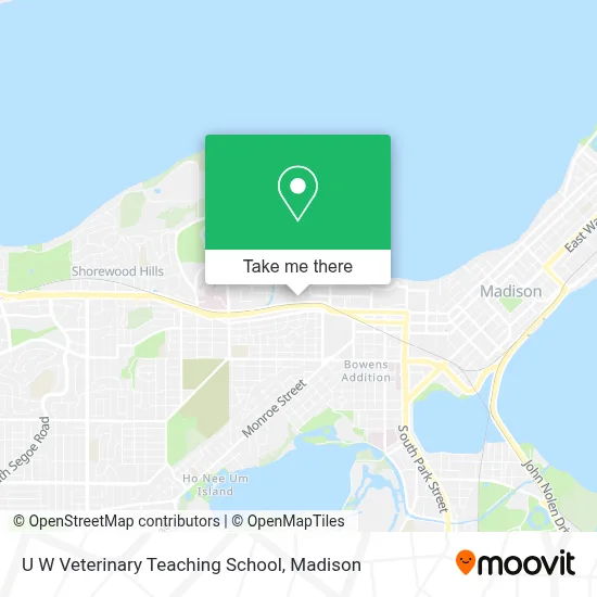 U W Veterinary Teaching School map