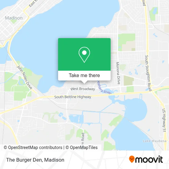 The Burger Den map