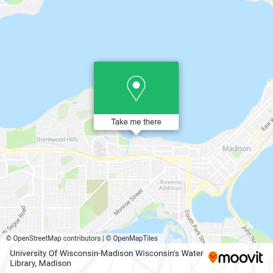 University Of Wisconsin-Madison Wisconsin's Water Library map