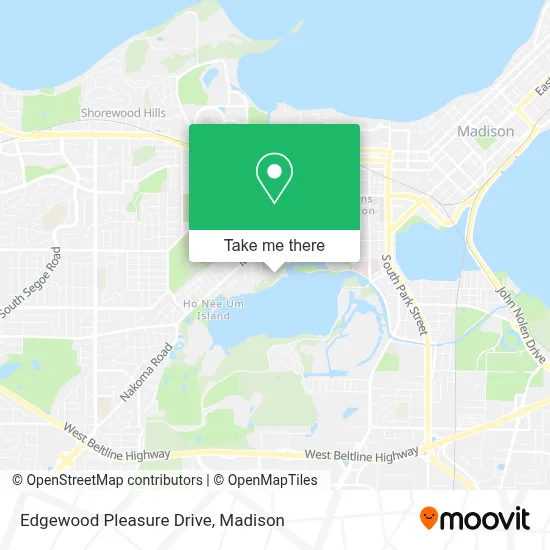 Edgewood Pleasure Drive map