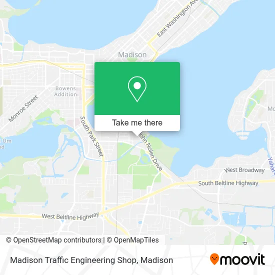 Madison Traffic Engineering Shop map