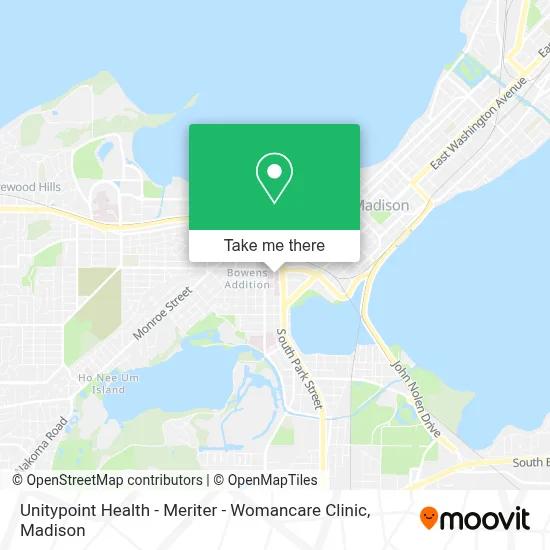 Unitypoint Health - Meriter - Womancare Clinic map