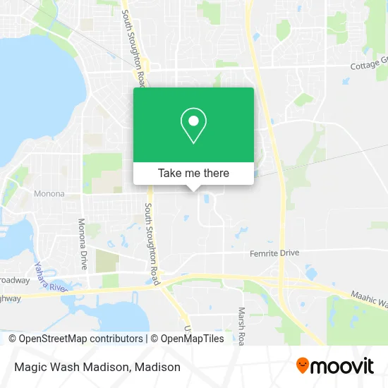Magic Wash Madison map