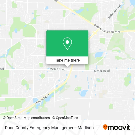 Dane County Emergency Management map