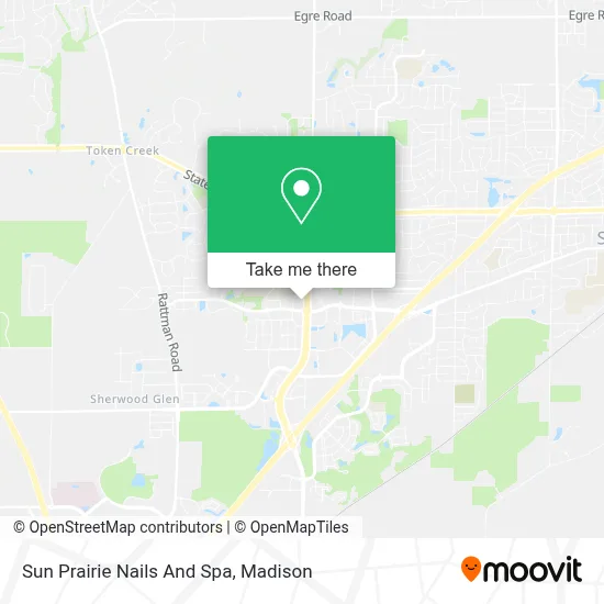 Sun Prairie Nails And Spa map