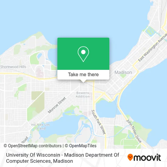 University Of Wisconsin - Madison Department Of Computer Sciences map
