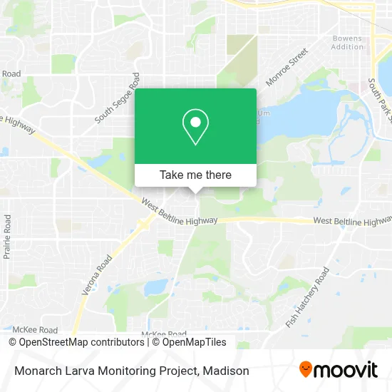 Monarch Larva Monitoring Project map