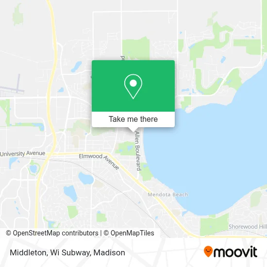 Middleton, Wi Subway map